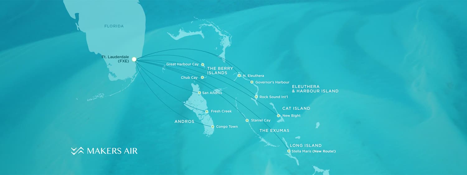 Fly to the Bahamas - Map of Flight Destinations