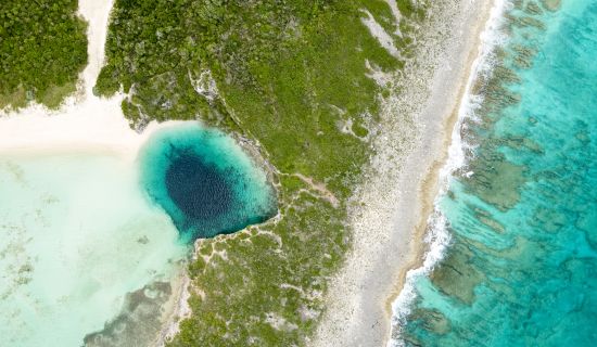 Brand Center | Blue Hole: Aerial | MYOUTISLANDS.COM