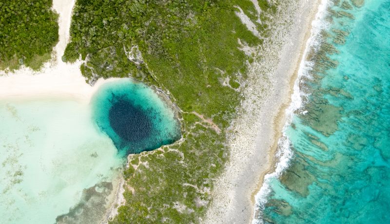 Brand Center | Blue Hole: Aerial | caribbeantravel.com